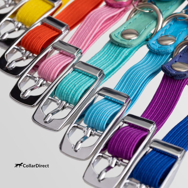 CollarDirect Leather Cat Collar, Cat Safety Collar with Elastic Strap, Kitten Collar with Bell Black Blue Red Orange Lime Green (6-7 Inch, Red) - Image 5